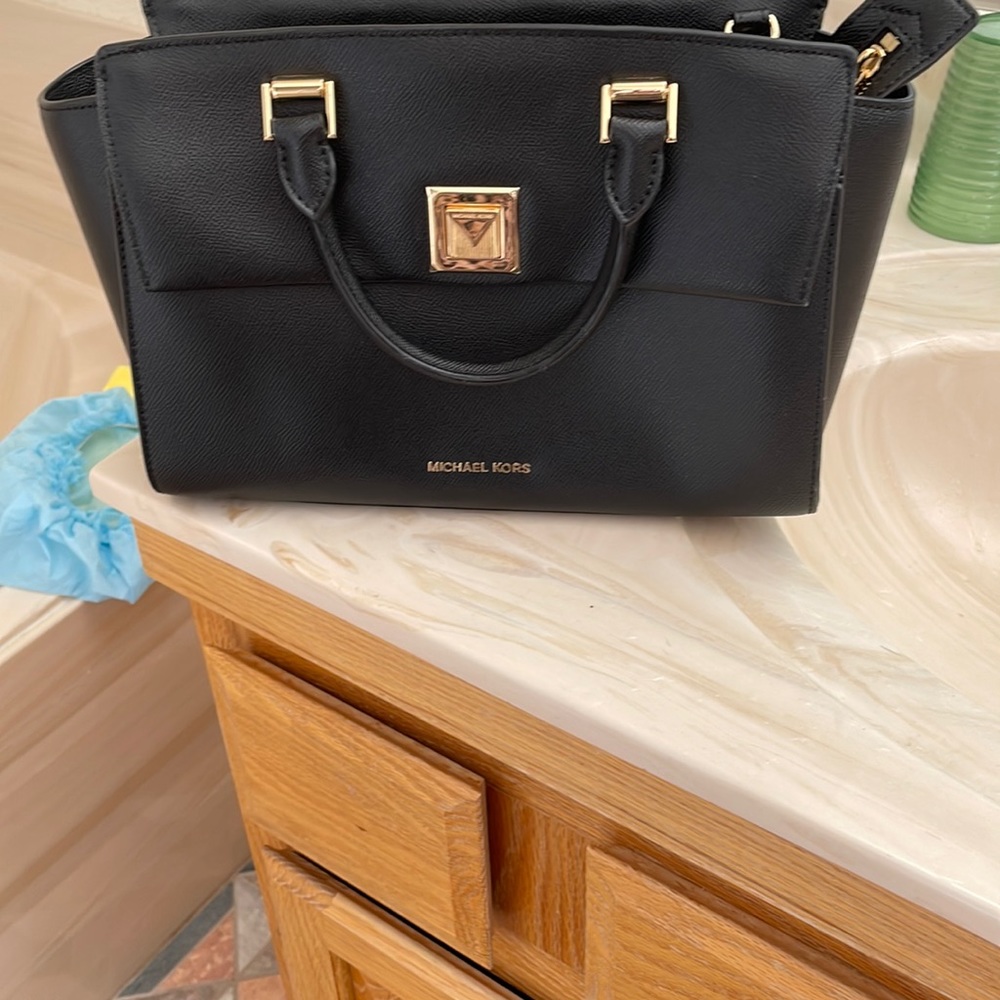 Michael Kors, black canvas bag great condition